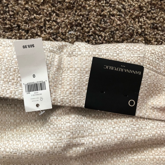 Banana Republic Tweed Skirts 2 NWT navy and cream - Picture 2 of 4